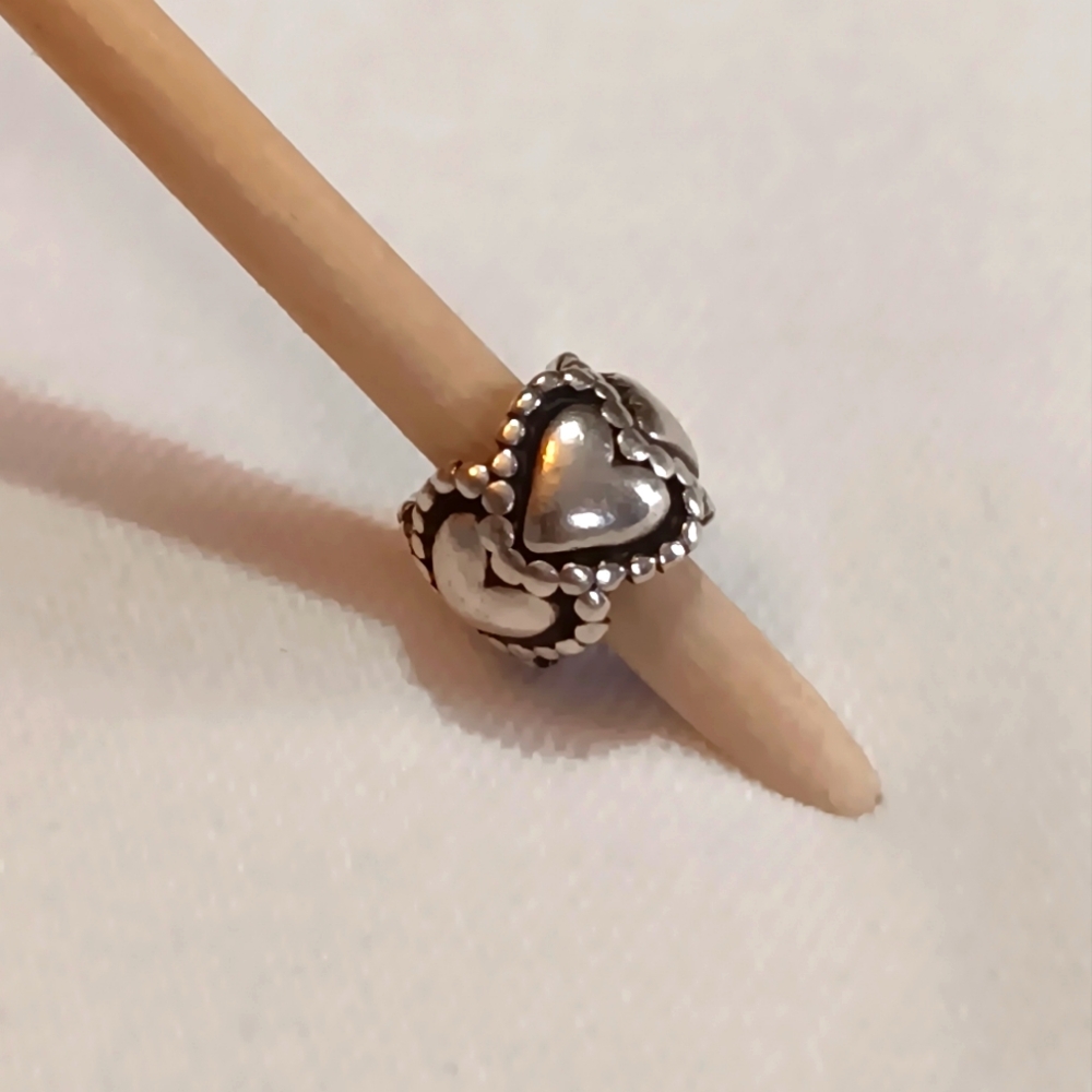 Pandora Everlasting Love Retired Heart Charm Sterling Silver